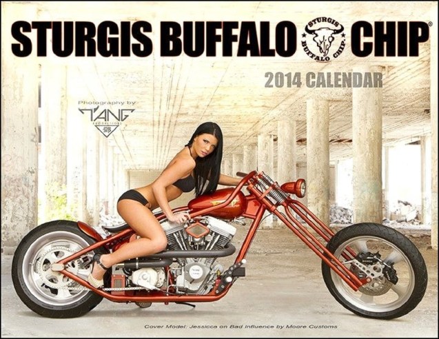2014 Sturgis Buffalo Chip Motorcycle Sexy Babe Calendar