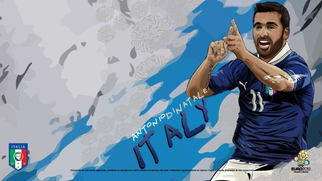 Italian National Football Team Antonio di Natale Wallpaper 