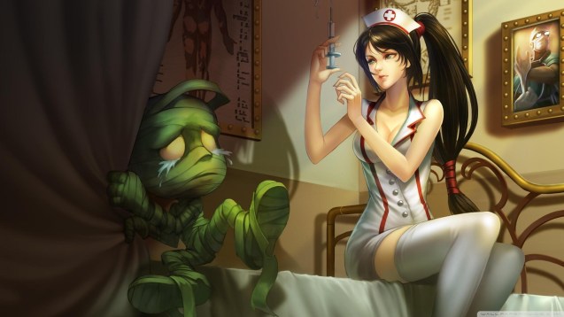 Sexy Nurse League Of Legends Video Game Wallpaper