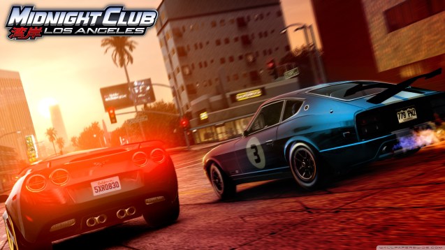  Midnight Club Los Angeles Corvette vs 280Z Wallpaper
