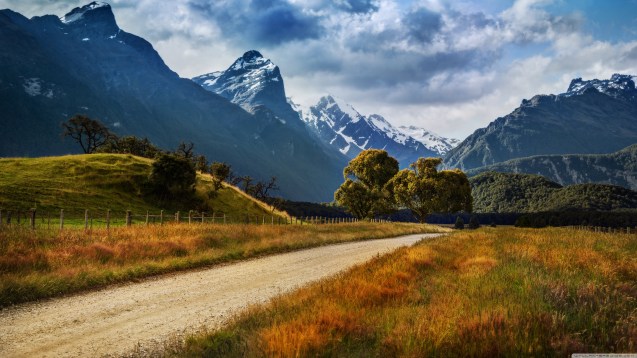 New Zealand: The Dirt Road to Paradise HD Wallpaper
