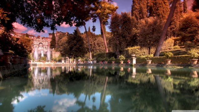 Italy: Villa dEste HD Wallpaper